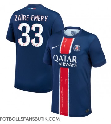 Paris Saint-Germain Warren Zaire-Emery #33 Replika Hemmatröja 2024-25 Kortärmad